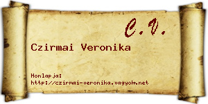 Czirmai Veronika névjegykártya